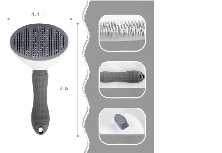 Brosse autonettoyante pour chiens et chats
