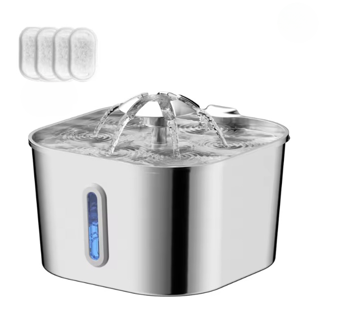 Fontaine Automatique en Acier Inoxydable pour Chat – Ultra Silencieuse 2,2 L
