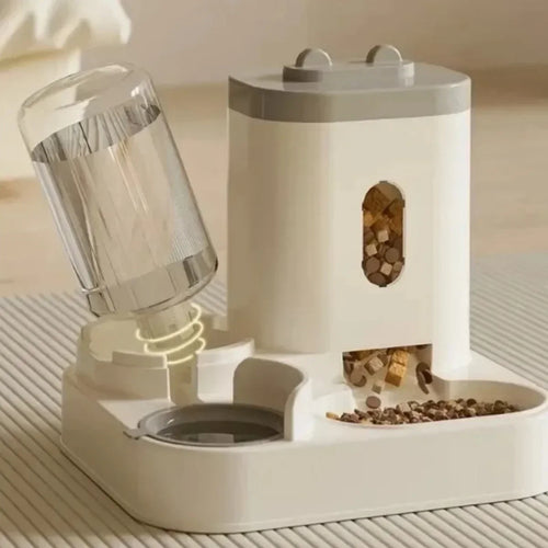 Distributeur de croquettes automatique avec fontaine – Chiens et chats